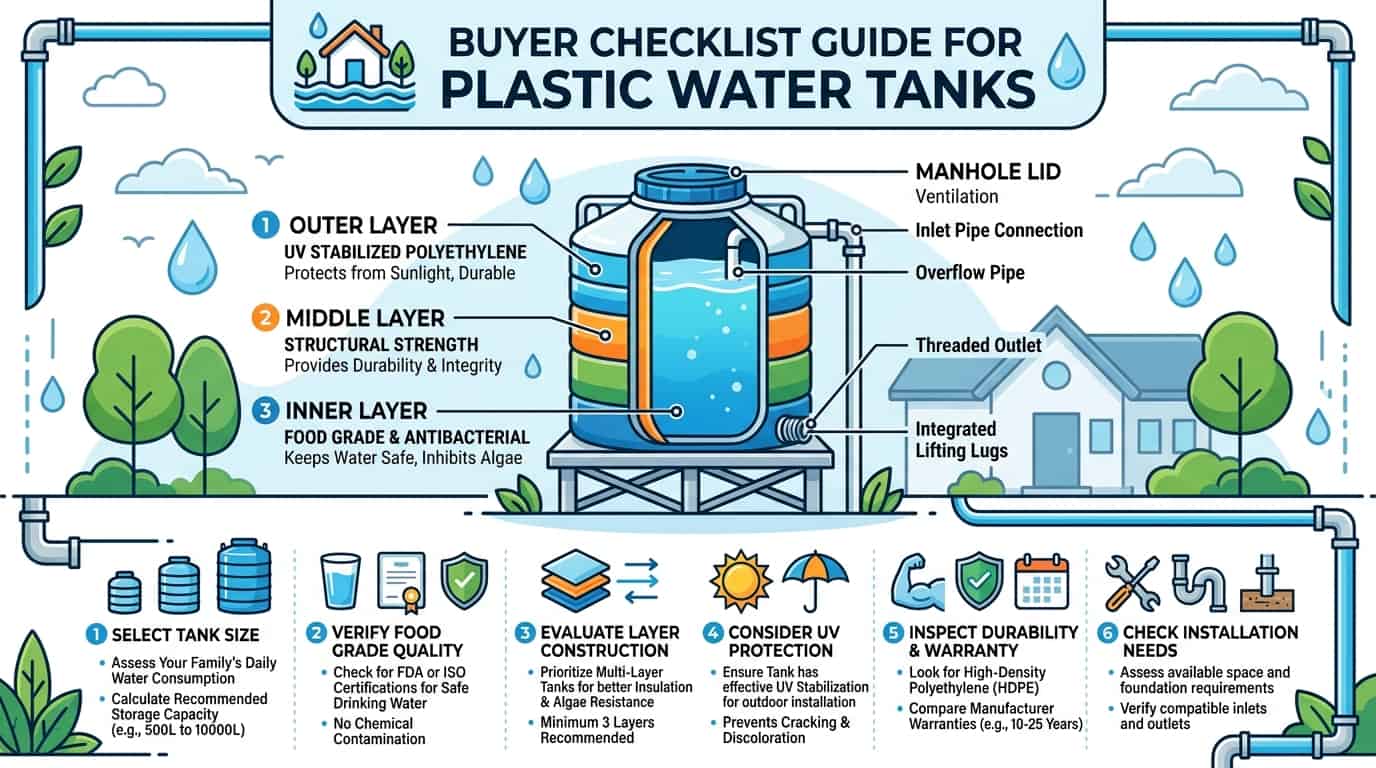 Plastic Water Tank Buying Checklist, What to Check Before You Pay (Pakistan 2026)