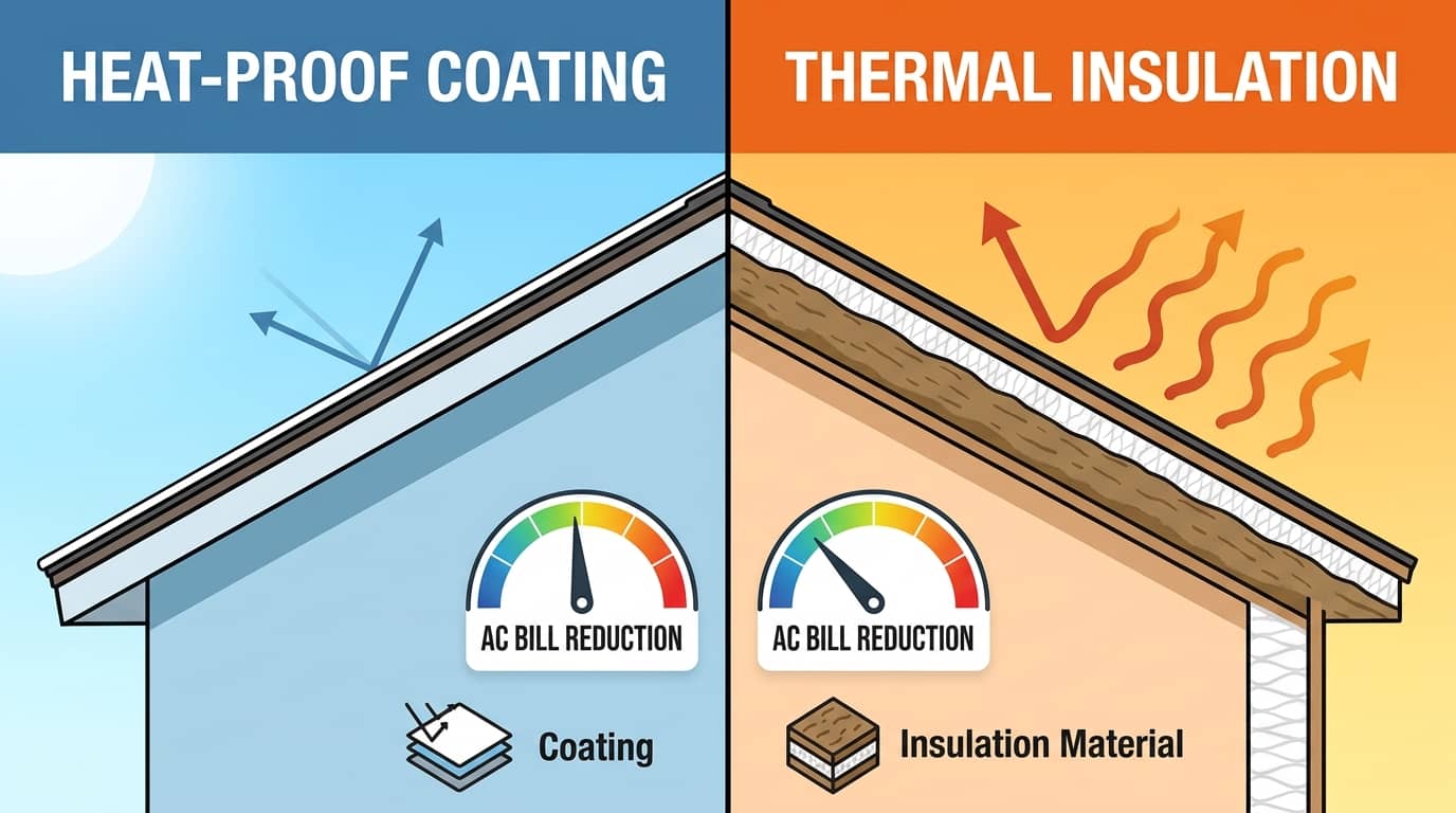 Chemical Coating vs Physical Insulation: What Actually Cuts Your AC Bill More?